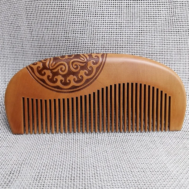 Handcrafted Peach Wood Comb Wooden hair comb 100% Natural Bamboo Comb-Anti Static Flower-Fine Tooth for Hair,Beard, Mustache Handcrafted Peach Wood Comb Wooden hair comb 100% Natural Bamboo Comb-Anti Static Flower-Fine Tooth for Hair,Beard, Mustache