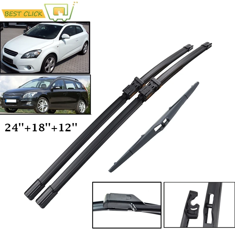 Щетки стеклоочистителя Misima 24 дюйма 18 дюймов 12 для Kia Ceed 2006 2009 2008 переднее и заднее