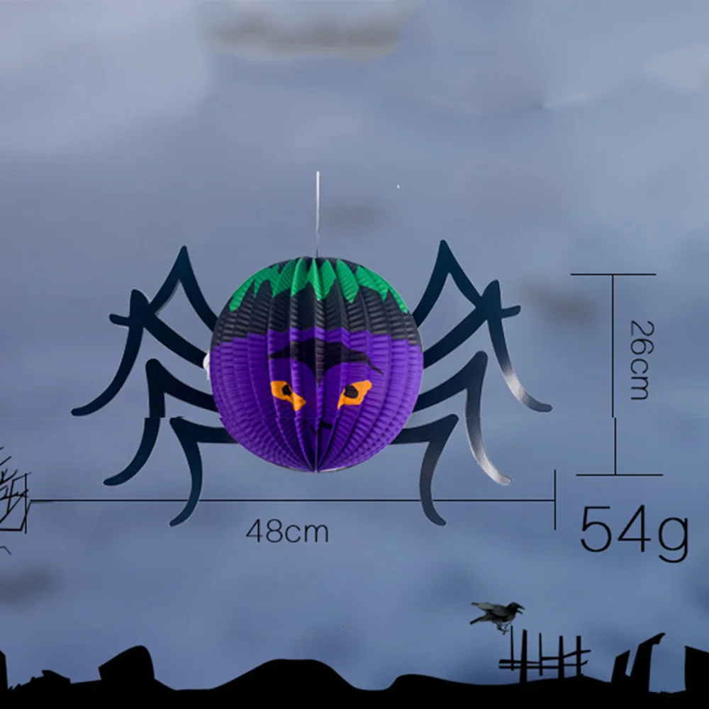 Новые Вечерние Хэллоуин LED светильники Кулоны из нержавеющей стали бар перфорированная бумага украшениями круглой формы; призрак вампира летучая мышь паук свет лампы
