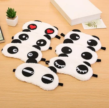 

1pc Cute sleep mask Sleeping Face Eye Mask lovely Panda heart pattern Blindfold for Traveling Sleep Eye Aid tools