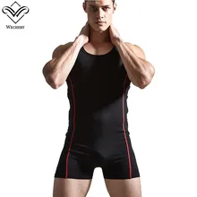 Wechery нижнее белье высокого качества для мужчин Shapewar для похудения цельный комбинезон с круглой горловиной без рукавов боди для мужчин