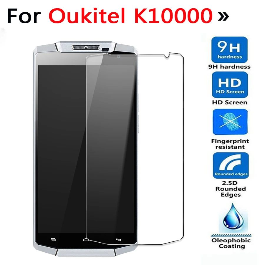 

For Oukitel K10000 2.5D Tempered Glass for Oukitel K10000 K 10000 Premium Screen Protector Thoughened Glass Anti-glare Case