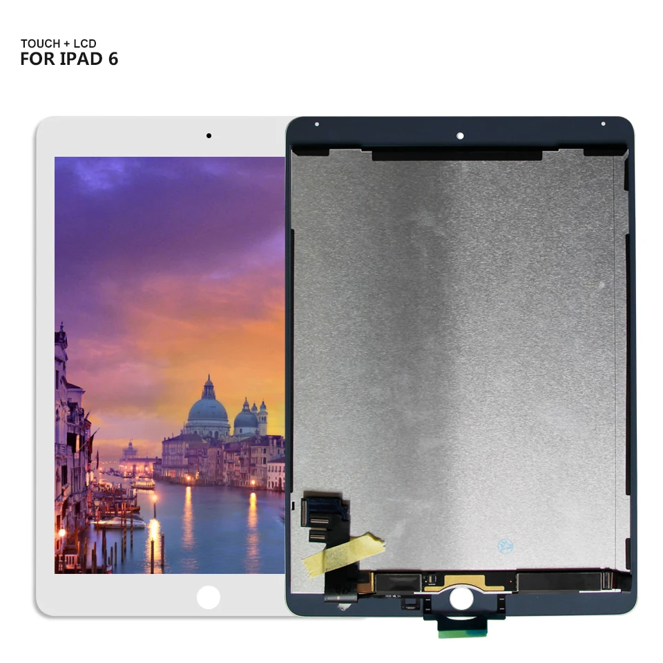 Для iPad 6 ЖК-дисплей сенсорный экран дигитайзер панель в сборе Замена для Air 2 A1566 A1567