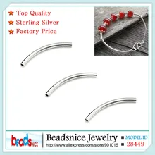 Beadsnice ID28449 Высокое качество Серебро 925 изогнутые трубчатые бусины горячая Распродажа серебряные бусины по заводской цене