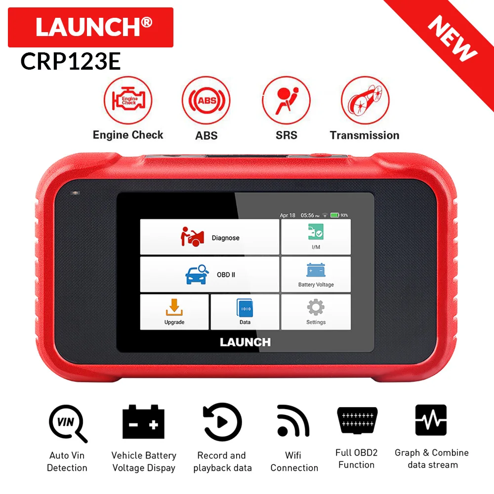 

LAUNCH CRP123E x431 OBD2 Code Reader With Engine ABS Airbag SRS Transmission systems OBDII diagnostic tool CRP123E Free Update