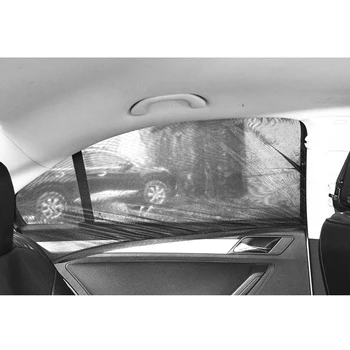 

2 Pcs Car Rear Window UV Sun Sunshine Blocker Cover Seat Shade Mesh Blind Set