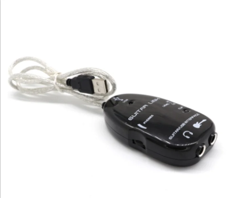Электрогитары Ссылка аудиокабель USB Интерфейс Guitarlink привести к компьютеру для ПК MAC MP3 Запись XP с драйвером/200 шт