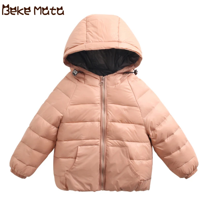 

BEKE MATA Down Jacket For Girls 2018 Windproof Hooded Kids Coat Girl Clothes Long Sleeve Toddler Boy Clothing Children Outerwear