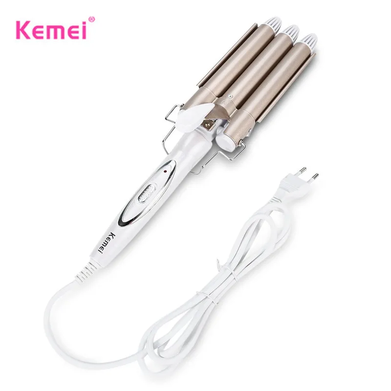 KEMEI Professional Hair Curling Iron Ceramic Triple Barrel Hair Curler Irons Hair Wave Waver Styling Tools Hair Styler Wand