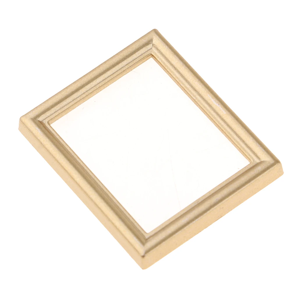 1/12 Picture Frames Hanging Photo Painting Frame Crafts for Dollhouse Art Deco Home Corridor Bedroom Accessory