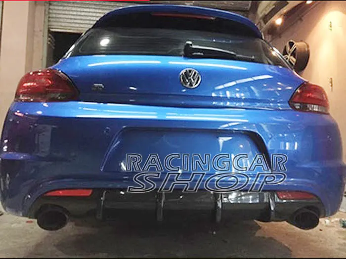 Rear Lip Bumper Bar Diffuser Fit For VW Scirocco R Bumper 2009-2014
