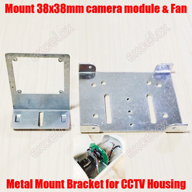 

2PCS/Lot Metal Plate Bracket Support for Mounting 38x38mm Camera Module Board to Side Open CCTV Camera Housing Enclosure