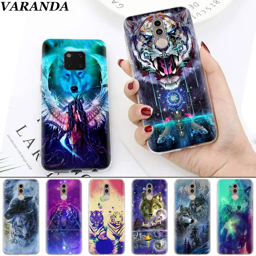 

animal wolf dog panda flower Soft Cases for Huawei Mate 10 20 Pro Mate 20 Lite P20 P30 Lite P Smart Plus Case Coque