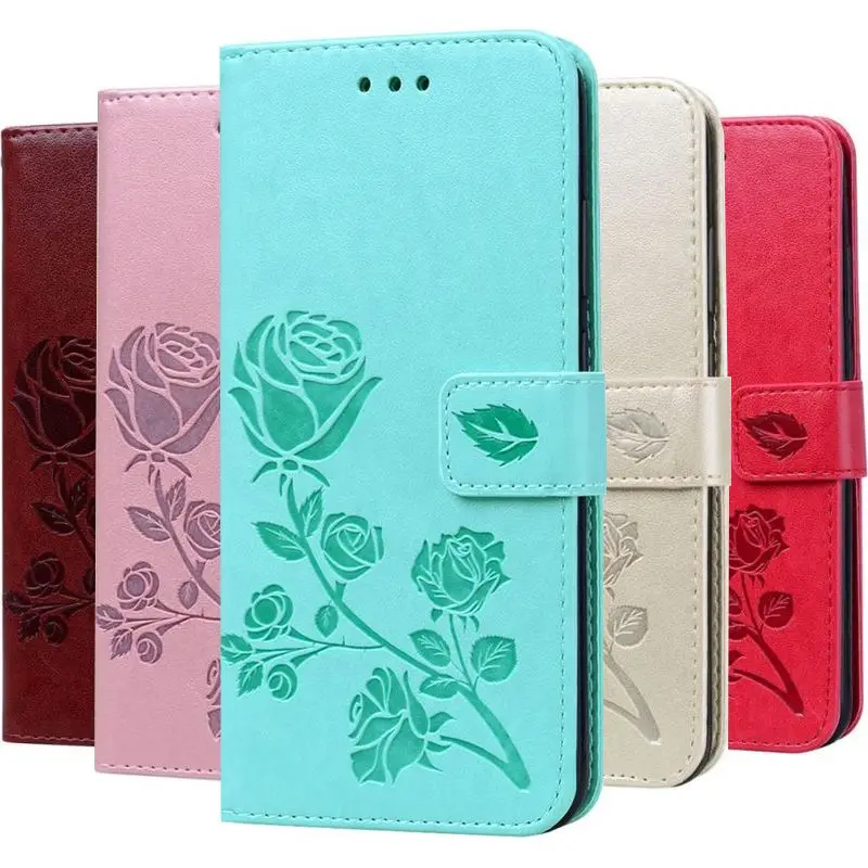 

Retro 3D Rose Flowers Case For Huawei P Smart Z Y5 Y6 Y7 Prime 2018 Y9 2019 P20 Lite Mate 20 Pro Fundas Wallet Stand Cover D17E