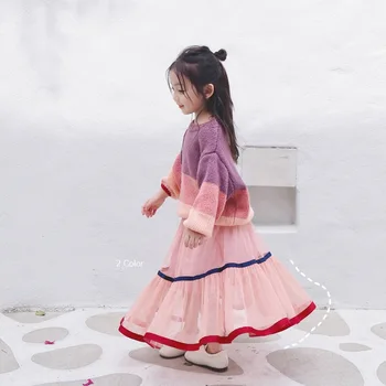

2019 Spring New Arrival Toddler Baby Girls Mesh Skirts Kids Long Length Party Pageant Skirt Clothes Princess Pink Skirts