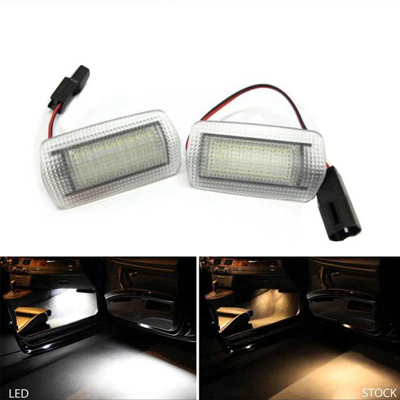 2pcs 12v Car Led Courtesy Door Welcome Light For For Toyota Highlander Land Cruiser Tundra Camry Prius Avalon Sienna Venza