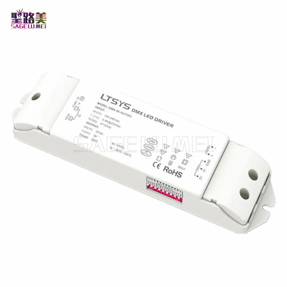 

LTECH DMX-36-12-F1P1 intelligent led dimming driver DMX512 RDM 12V 36W 3A output AC100V - 240V input CV DMX LED driver