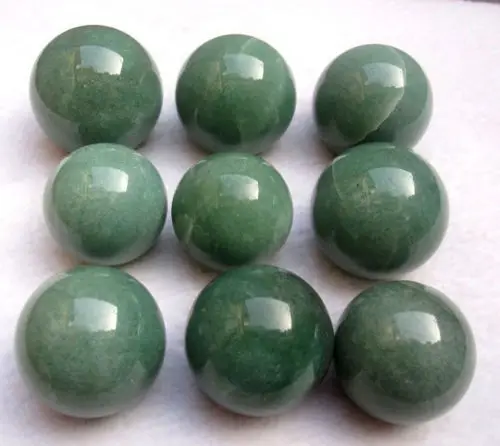 

huij 00542 9pcs NATURAL GREEN Aventurine Jade QUARTZ CRYSTAL sphere balls