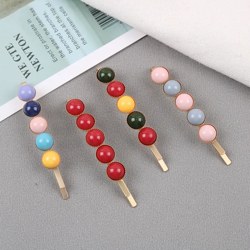

Fashion girl hair clips macarons candy color hairpin hairpin Liu seaside clip alloy word clip retro tide top clip