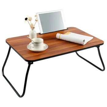 

Computer Desk office home Furniture panel laptop stand mesa plegable bed table standing desk lap desk with slot folding new hot