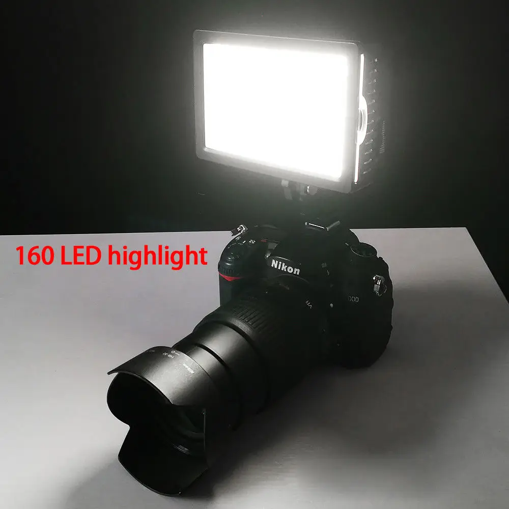 160LED студийный видео светильник для камеры Canon Nikon DV видеокамеры фото светодиодный