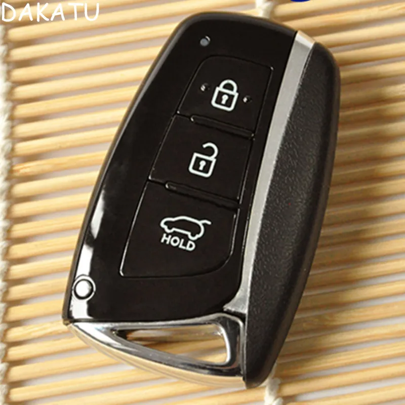 

DAKATU Replacement Key Shell for HYUNDAI Santa Fe IX45 Tucson Smart Key Case Fob 3 Buttons with emergency key