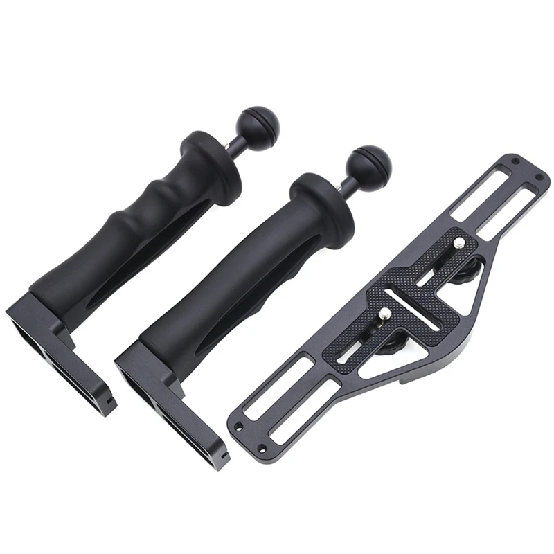 

Underwater Camera Housings Tray/Grip Dual Handheld Stabilizer Diving Waterproof With Double Handle For Dome Port Waterproof Ca