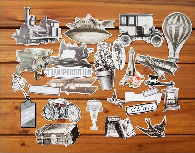 Old-Time-Transportation-Cardstock-Die-Cuts-retro-tag-titles-diy-Scrapbooking-Happy-Planner-Card-Making-Journaling.jpg_640x640