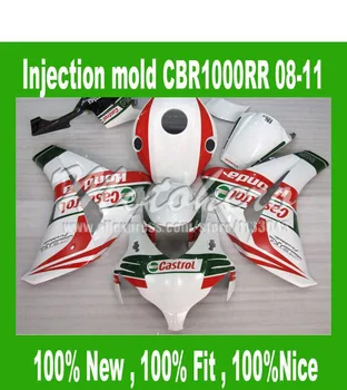 

100%Fit fairing for HONDA CBR1000RR 2008 2009 2010 2011 CBR1000 RR 08 09 10 11 ABS fairing parts red white #sd6771 + tank