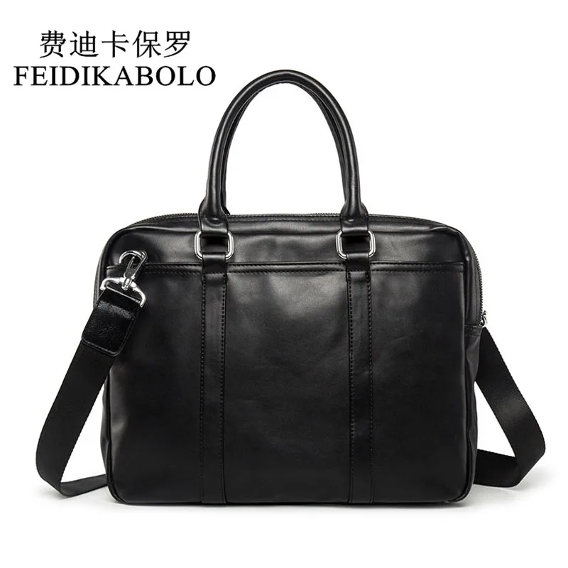 

FEIDIKABOLO Famous Brand Business Men Briefcase Bag Man Shoulder Bag Luxury Leather Laptop Bag Simple Men's Handbag bolsa maleta