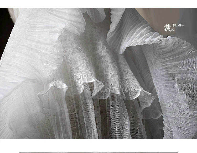 Плиссированная текстура неровная сетка Марля свадебное платье дизайнерская ткань для Пэчворк Базен riche getzner tissus telas por metros