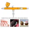 New 0.3mm Nozzle Spray Art Paint Tattoo Nail Tool Kit Dual Action Gravity Feed Artificial Cake Decorating Brushes Airbrush ► Photo 3/6