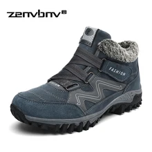 New Men Boots Winter With Plush Keep Warm Boots Casual Men Winter Cotton Boots Work Shoes Men Footwear Fashion Ankle Boots 39-46 mycolen new fashion keep warm cotton ankle boots autumn winter motorcycle boots snow men shoes with zipper erkek bot ayakkabi