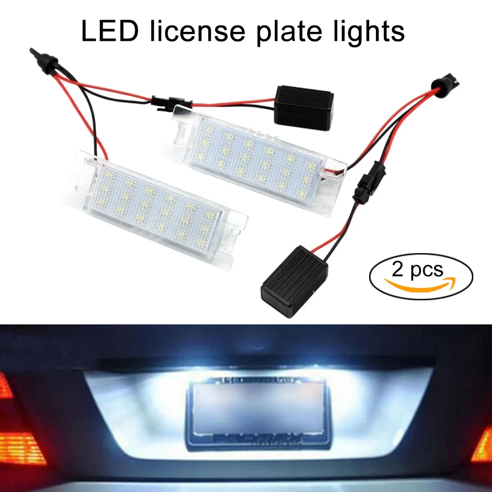 2 Pcs/Set LED Car Number License Plate Lights Lamp Bulb for Vauxhall