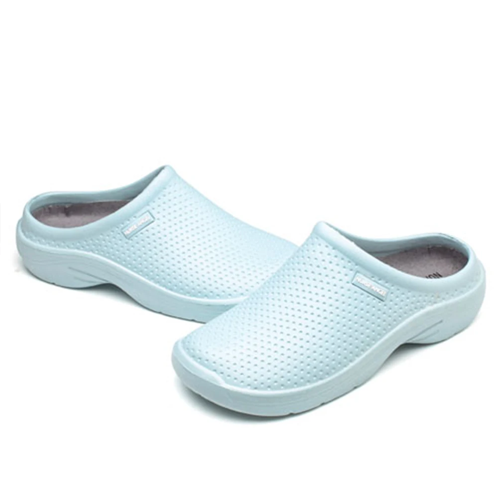 new Operating room special shoes female male anti-slip hole thick bottom surgical nurse shoes non-slip kitchen household product - Цвет: photo