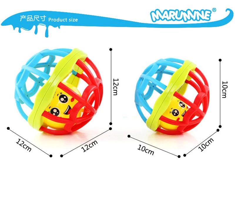 Детские Пластик мягкие погремушки колокол Цвет ful Животные рук Jingle пожимая погремушки мяч игрушки с Звуки для детей Цвет