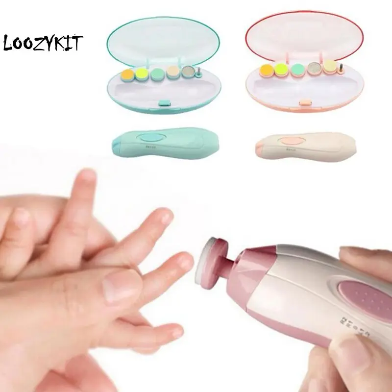 Loozykit آمنة الكهربائية مسمار المقص القاطع الطفل مسمار المتقلب مانيكير باديكير المقص القاطع مقص الاطفال الرضع العناية بالأظافر