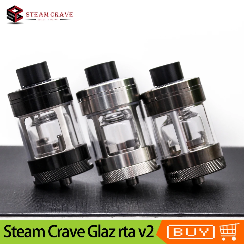 Оригинальный вейп атомайзер Steam crave Glaz RTA V2 с полуограничительным воздушным