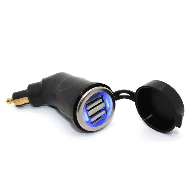 3.3A Motorcycle Power Adapter Dual USB Car Charger Socket for BMW 2 Din