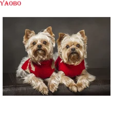 DIY йоркширский терьер собака Алмазная картина домашнее животное фото на заказ 5D полная квадратная круглая Алмазная вышивка Алмазная мозаика вышивка крестиком