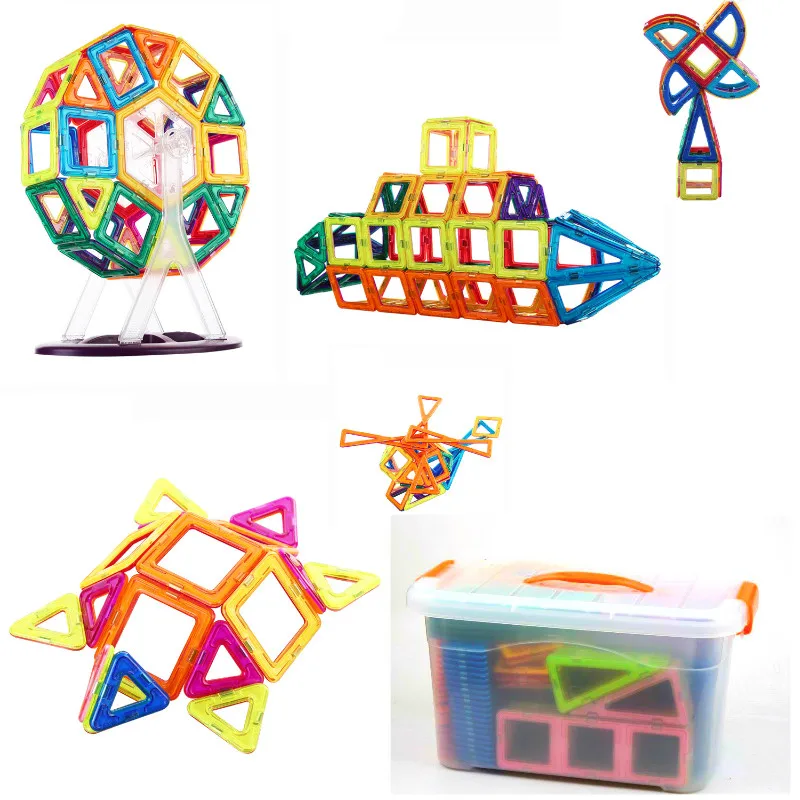 

DIY 64-145pcs baby toy Standard Size Magnetic Blocks Construction Model Magnetic Building Block Designer Educational Toys
