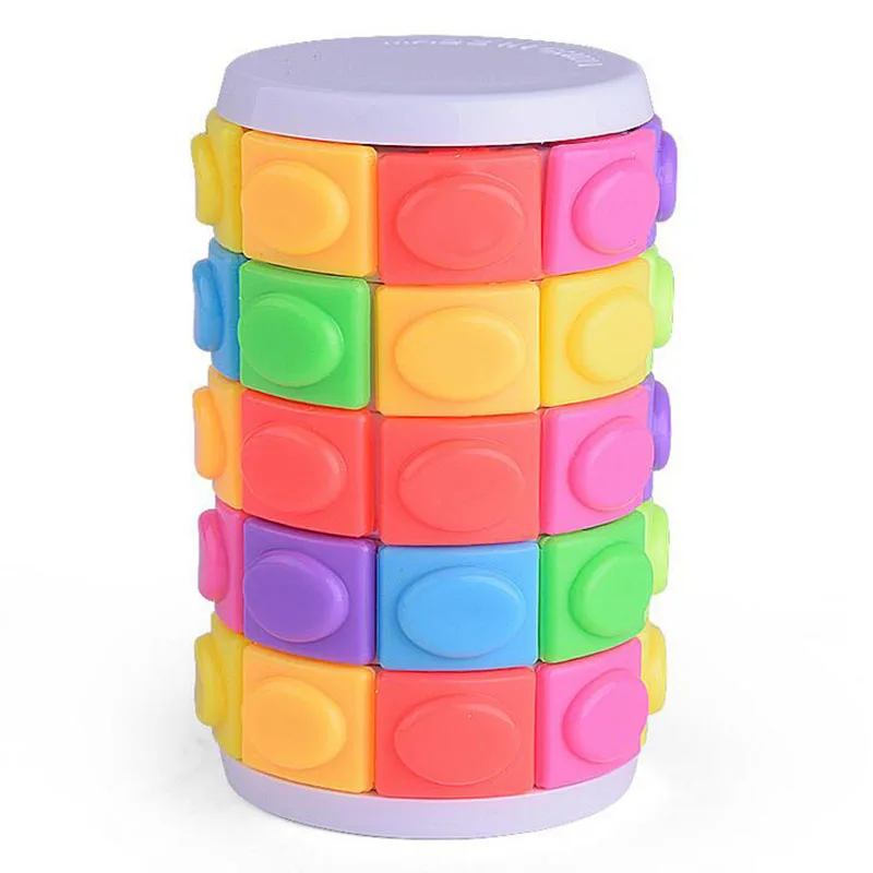6,5 см слайд головоломка башня 3D вращающиеся раздвижные магические кубики цилиндр развивающие творческие игрушки для детей и взрослых