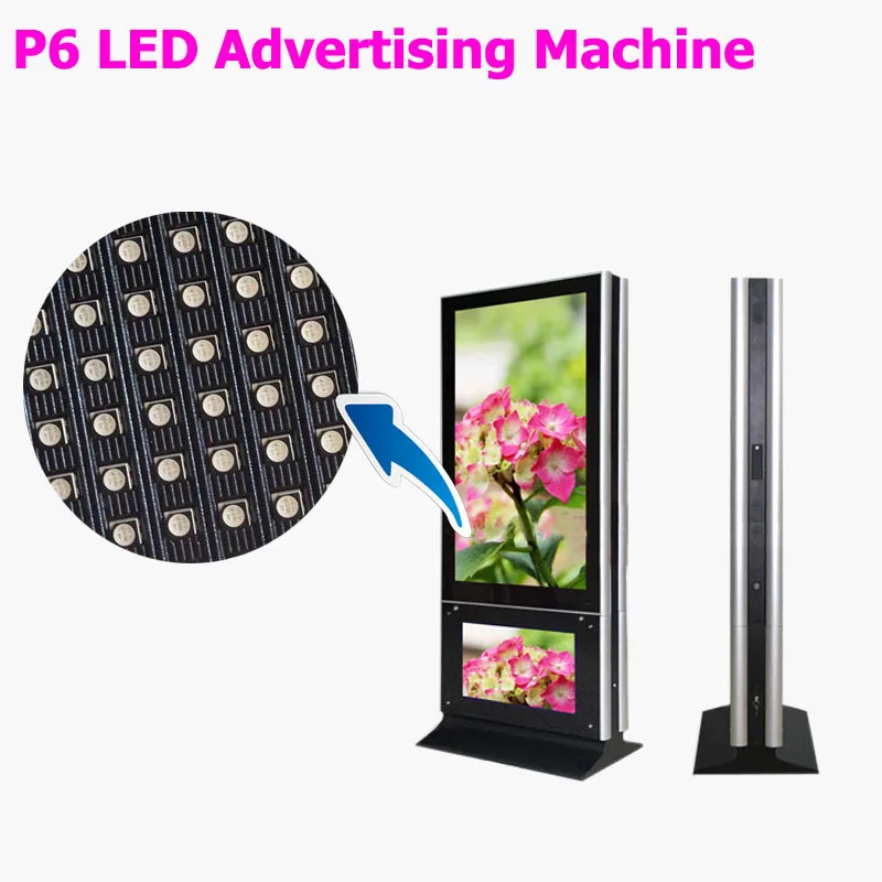 

P6 outdoor led display advertsing machine 960*1536mm display screen 3G 4G WIFI control led display board