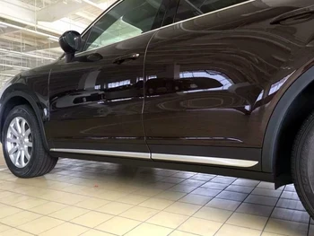 

ABS Matte Exterior Car Door Body Bottom Decoration Mouldings 6 PCS For Porsche Cayenne 2018 2019