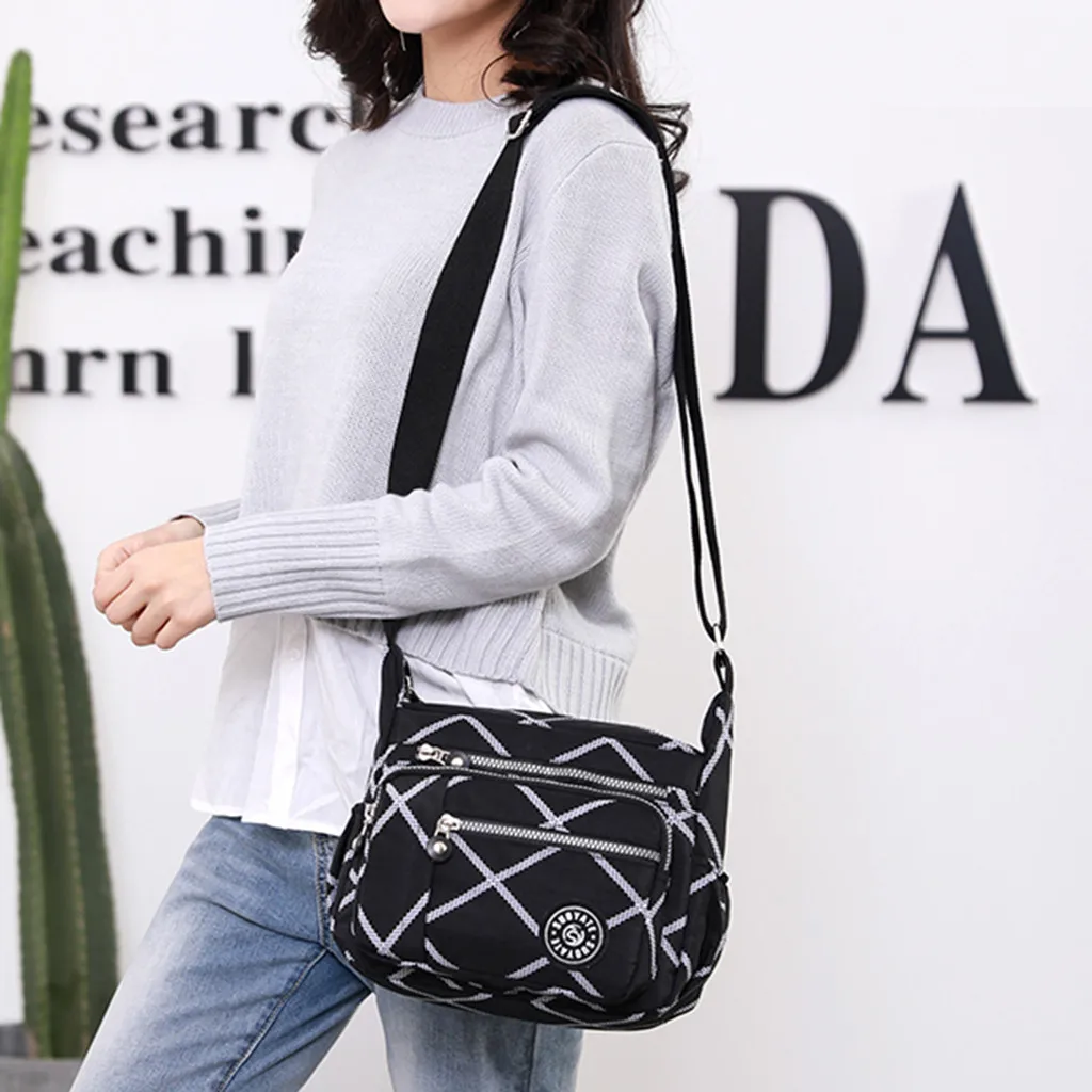 أزياء المرأة النايلون رسول واحد الكتف Crossbody حقيبة حقائب مقاومة للماء