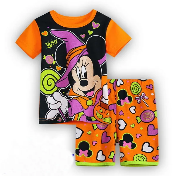 A-604, детский пижамный комплект из 2 предметов, пижамы для маленьких мальчиков и девочек с Минни и Микки, пижамный комплект с длинными рукавами, топы, длинные штаны, одежда для сна - Цвет: style 16