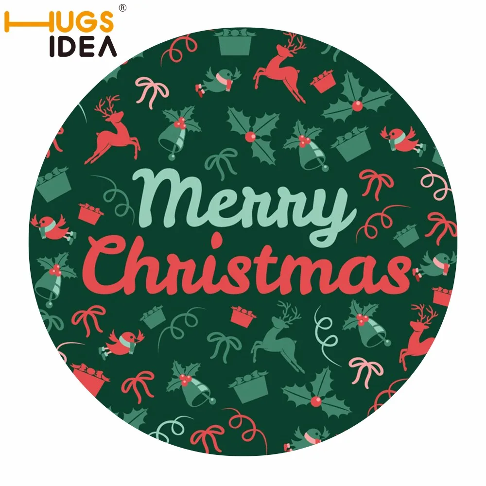 HUGSIDEA веселая Рождественская круглая шляпа из фетра декоративный ковер напольная дверь коврик Детский игровой ползающий Коврик для прихожей ковер 60*60 см
