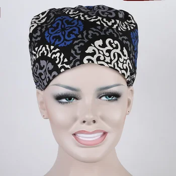 

long hair surgical caps with sweatband doctors and nurses 100% cotton scrub caps L size only