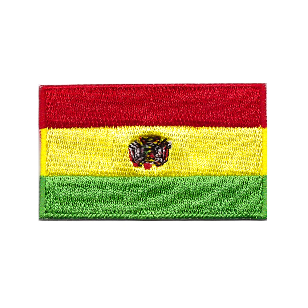 South American flag embroidery iron on patches for clothing