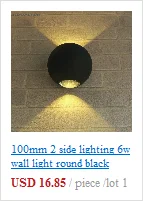 Спальня свет 6-10 Вт Настенный светодиодный светильник COB светодиодный черный горячий suqare Круглый Водонепроницаемый Крытый/Открытый 30% off